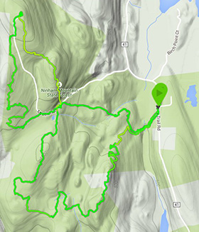 map of hike route